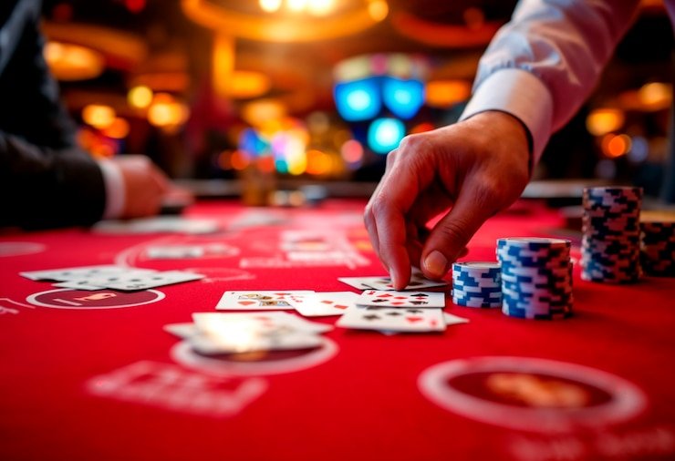 Meja permainan live casino dengan dealer profesional dan interaksi langsung